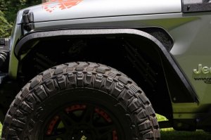 Jeep Unlimited Fenders - Rear - Fishbone Offroad - Elite Aluminum - Black textured - `18-`27